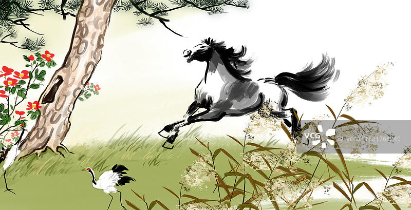 马 2026年 生肖 马年 午马 奔马 动物 春节 过年 新年 骏马图片素材