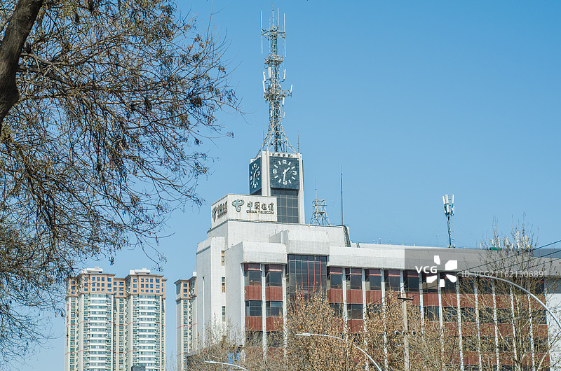 渭南市旧地标邮电大厦图片素材