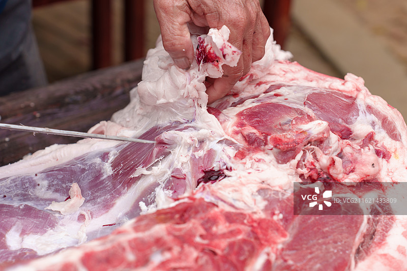 春节习俗-杀年猪图片素材