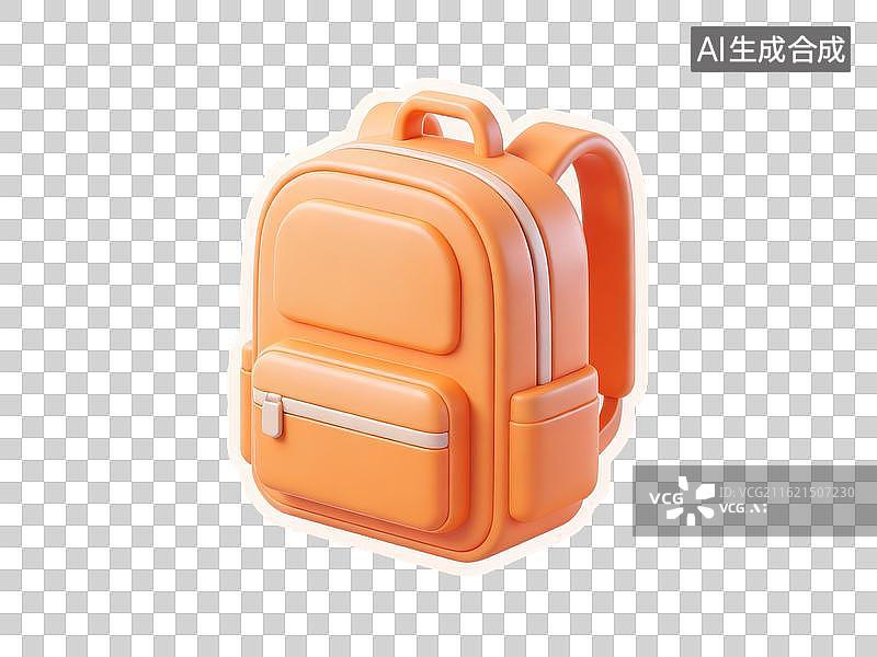 【AI数字艺术】橙色双肩背包图片素材