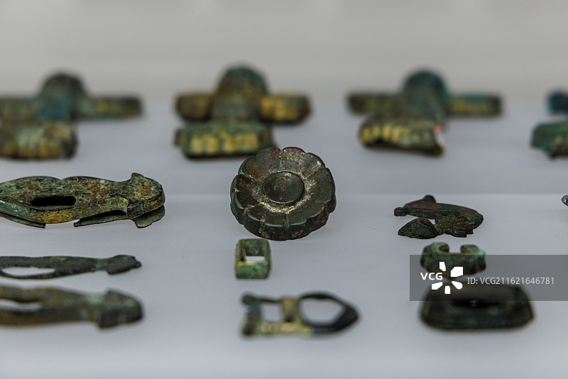 金代鎏金铜马具饰件·阿城地区·金上京历史博物馆藏图片素材