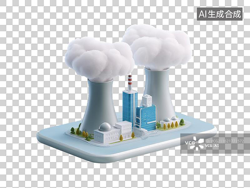 【AI数字艺术】卡通现代工厂图片素材
