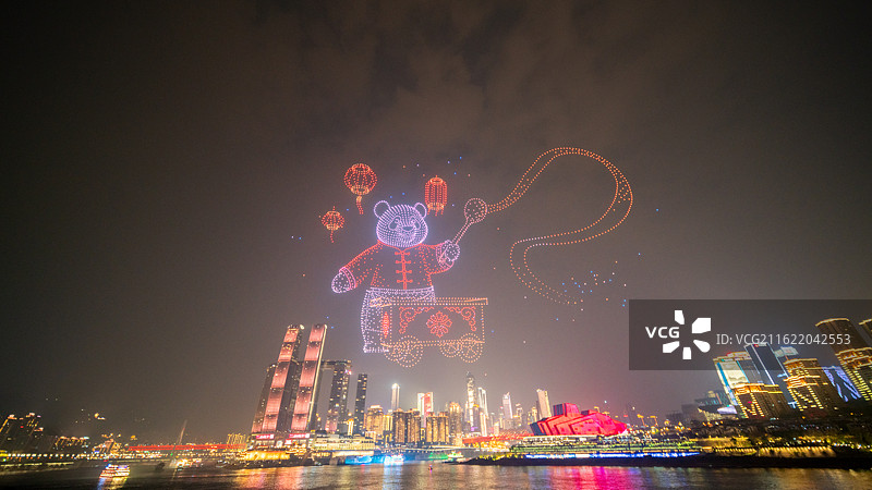 巴渝新春夜，科技点亮千年浪漫图片素材