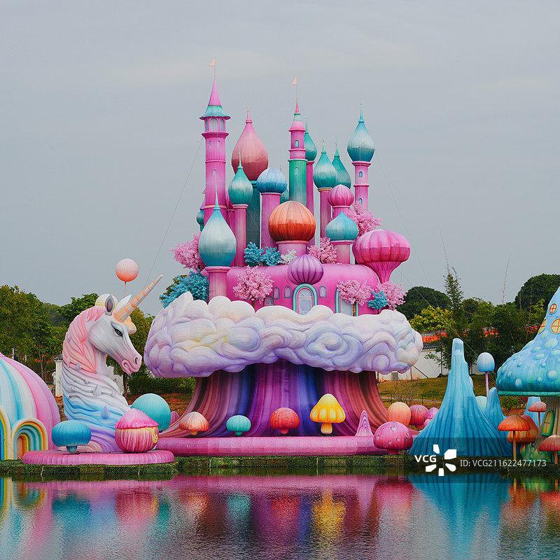 青秀山独角兽梦幻城堡图片素材