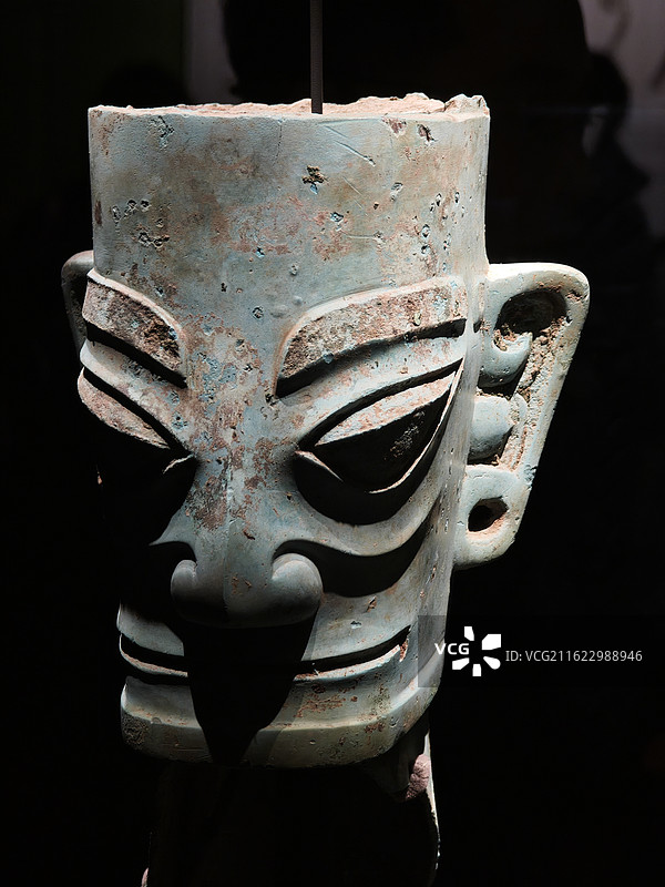 三星堆青铜人头像图片素材