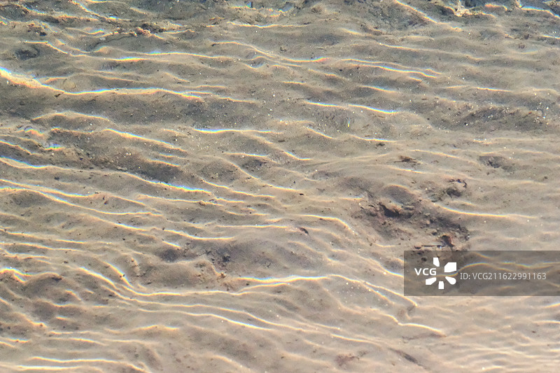 阳光照耀虾的清澈河水。水波纹波光粼粼背景图壁纸图片素材