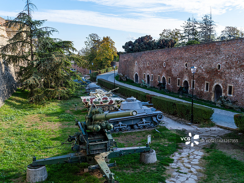 塞尔维亚贝尔格莱德军事要塞图片素材
