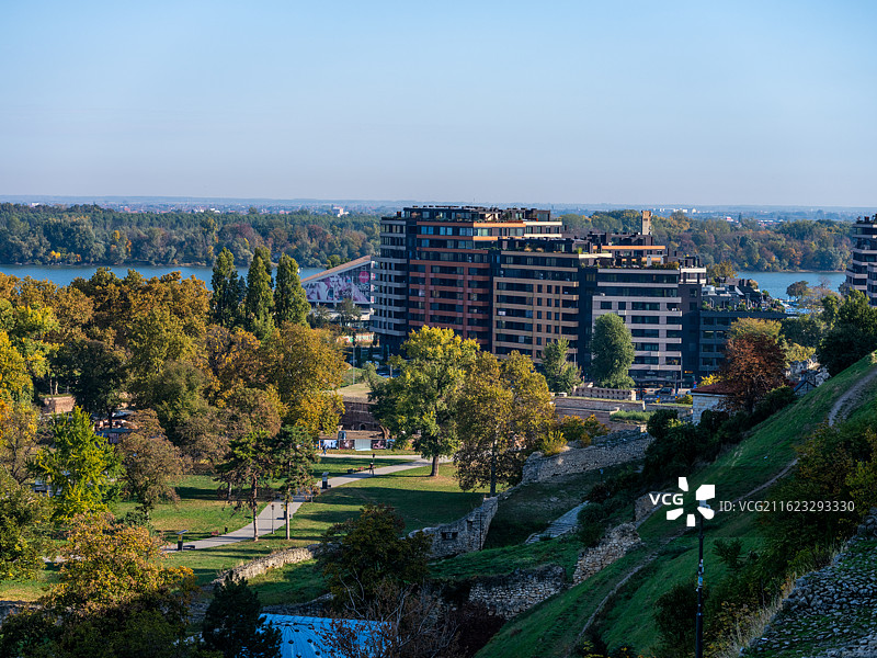 塞尔维亚贝尔格莱德军事要塞图片素材