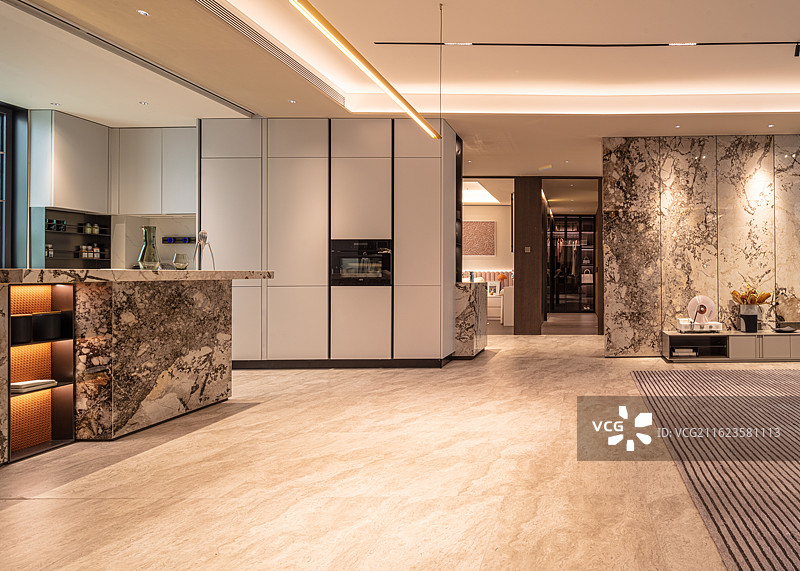 清新简洁的样板间客厅图片素材