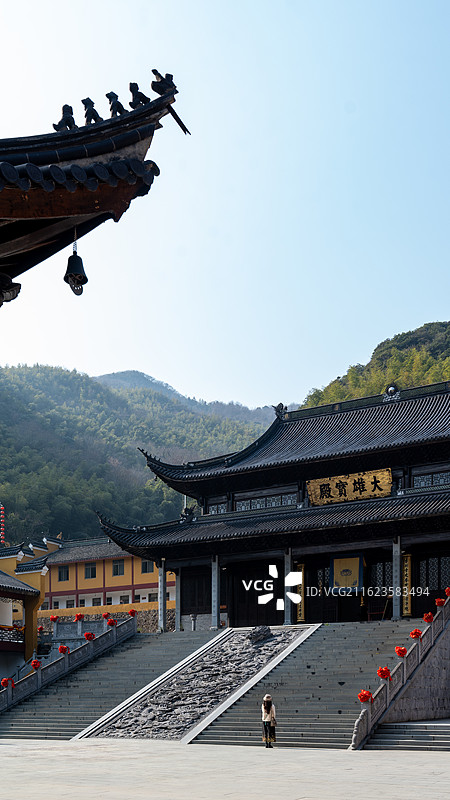 宁波东钱湖白云延祥禅寺图片素材