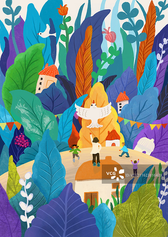 热闹的森林图片素材