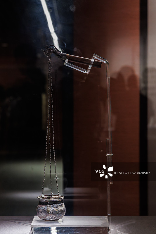 金代龙头形库银薰炉·阿城地区·金上京历史博物馆藏图片素材