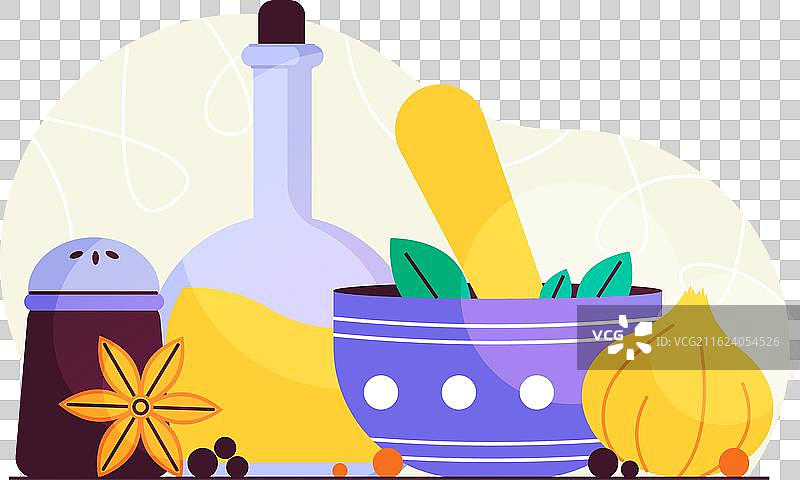 香料食品概念，胡椒与添加剂图片素材