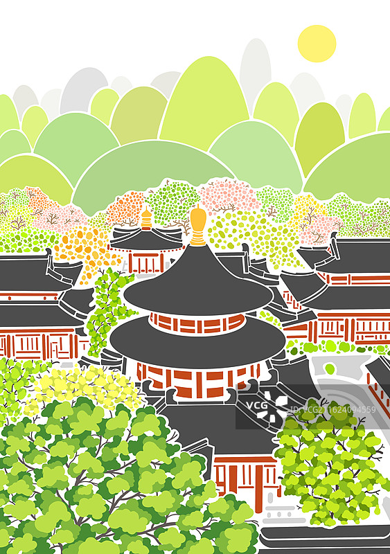 广西南宁城市插画系列图片素材