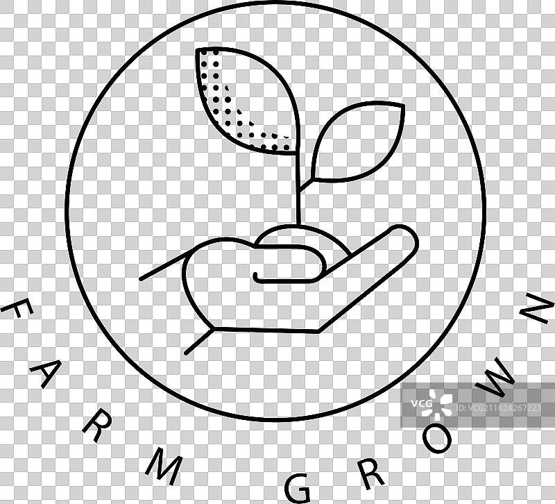 环保的本地农场种植图标设计图片素材