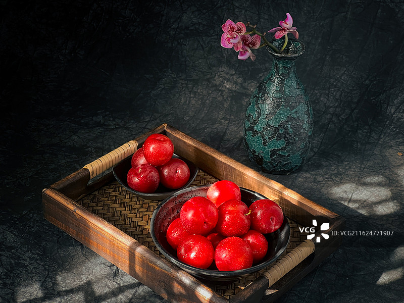 年味·樱桃李·静物图片素材