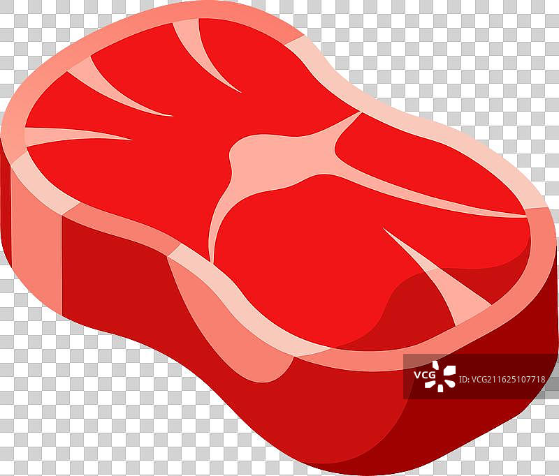 逼真的红色肉排纹理，3D生肉图片素材