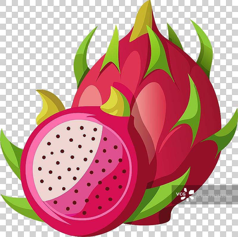孤立在白色背景上的火龙果图片素材