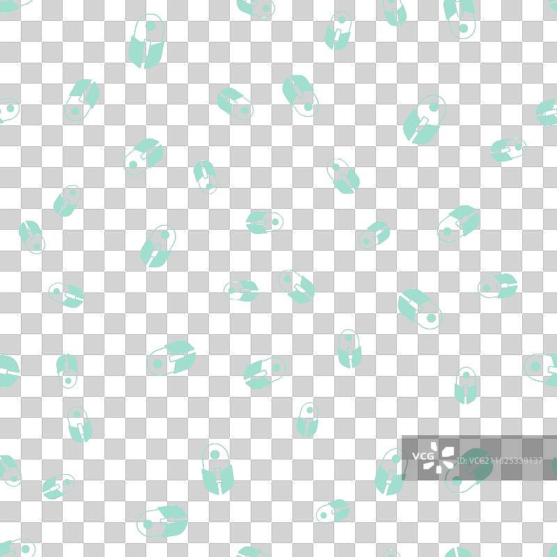 绿色电脑鼠标图标，孤立无缝图片素材
