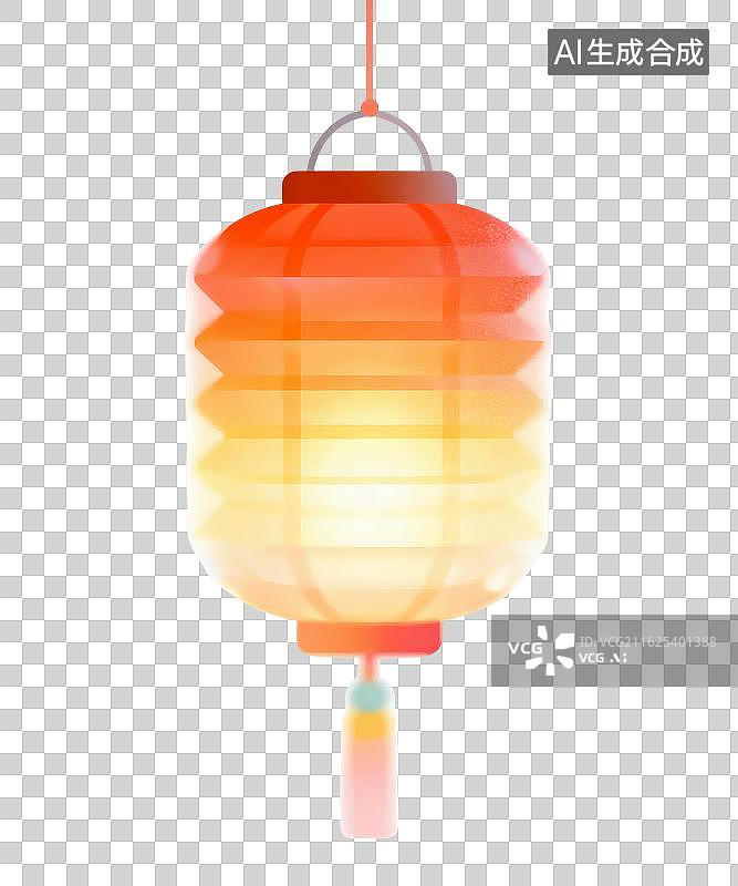【AI数字艺术】复古发光红灯笼图片素材