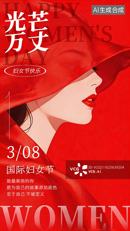 【AI数字艺术】妇女节海报模板图片素材