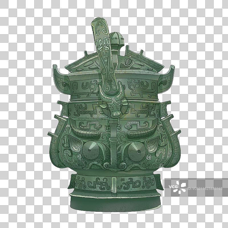 饕餮纹提梁卣图片素材