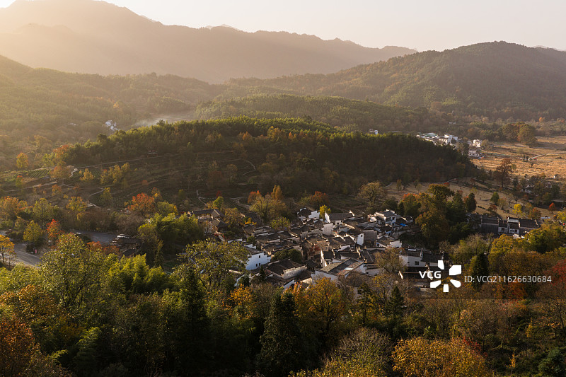 安徽黄山黟县塔川秋色图片素材