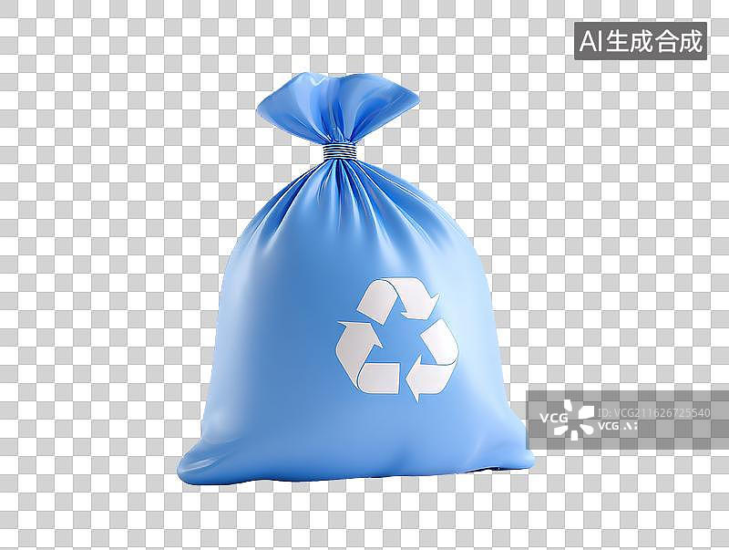 【AI数字艺术】蓝色回收袋图片素材