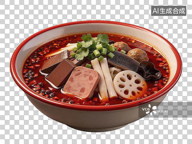 【AI数字艺术】一碗麻辣烫食材丰富图片素材