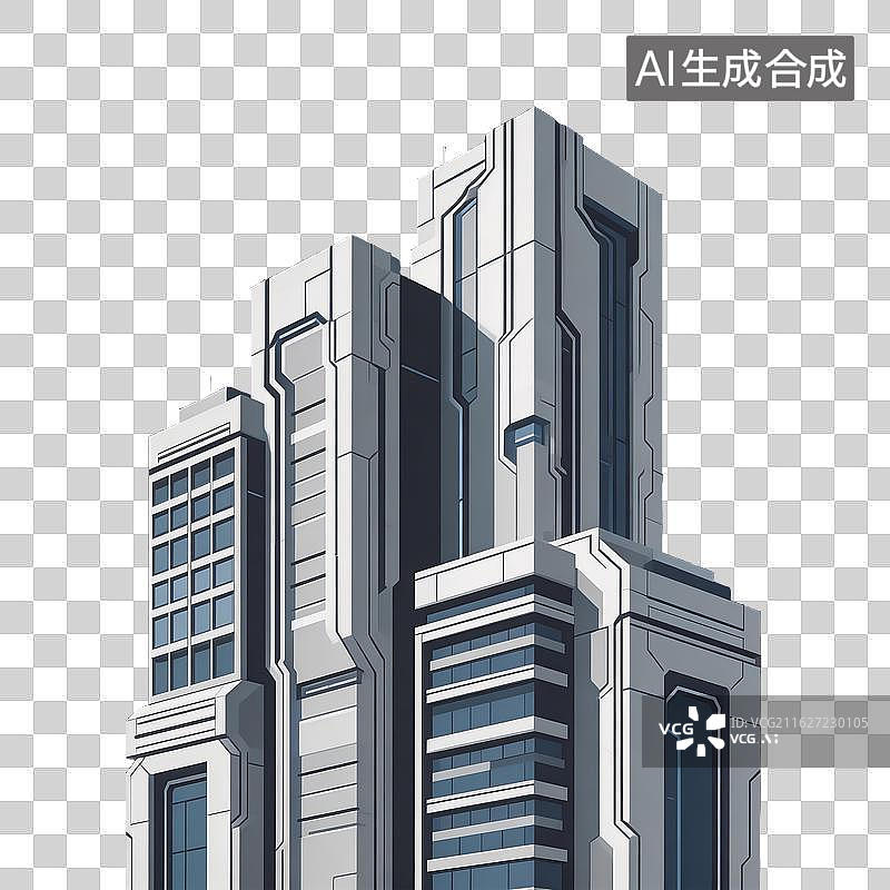 【AI数字艺术】未来风格高层建筑图片素材