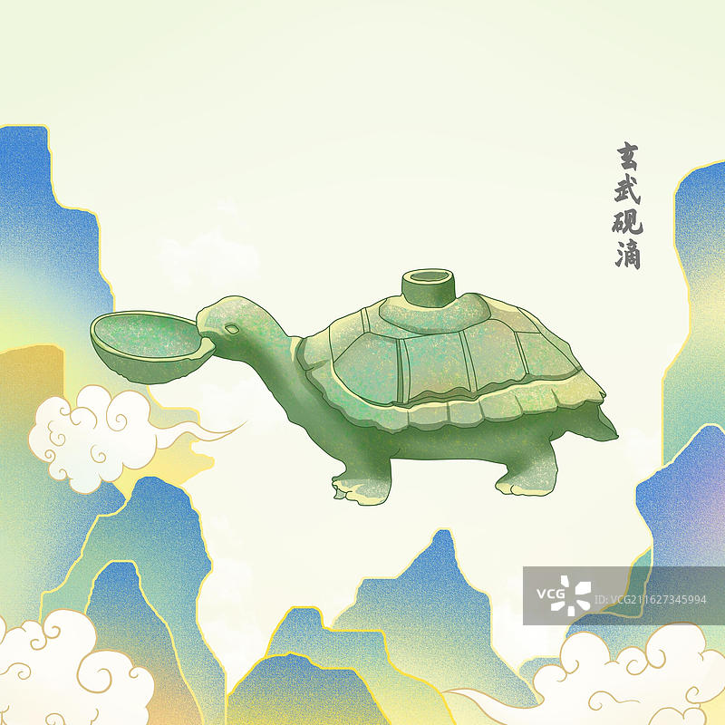 青海博物馆玄武砚滴图片素材