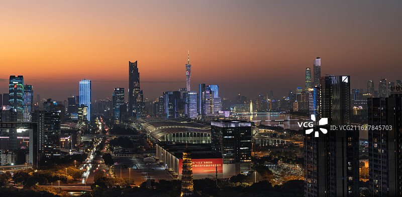 广州城市天际线图片素材