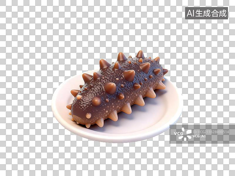 【AI数字艺术】AIGC：3D营养品海参海产，健康饮食，设计元素，免抠图形图片素材