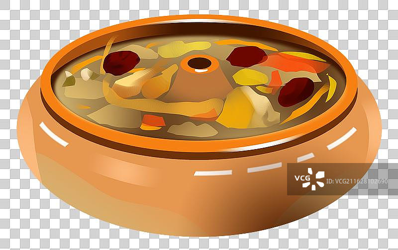云南美食食物食材饮食健康小吃下饭菜地道正宗风味地方特色传统文化鸡汤汽锅鸡药膳人参鸡汤插画图片素材
