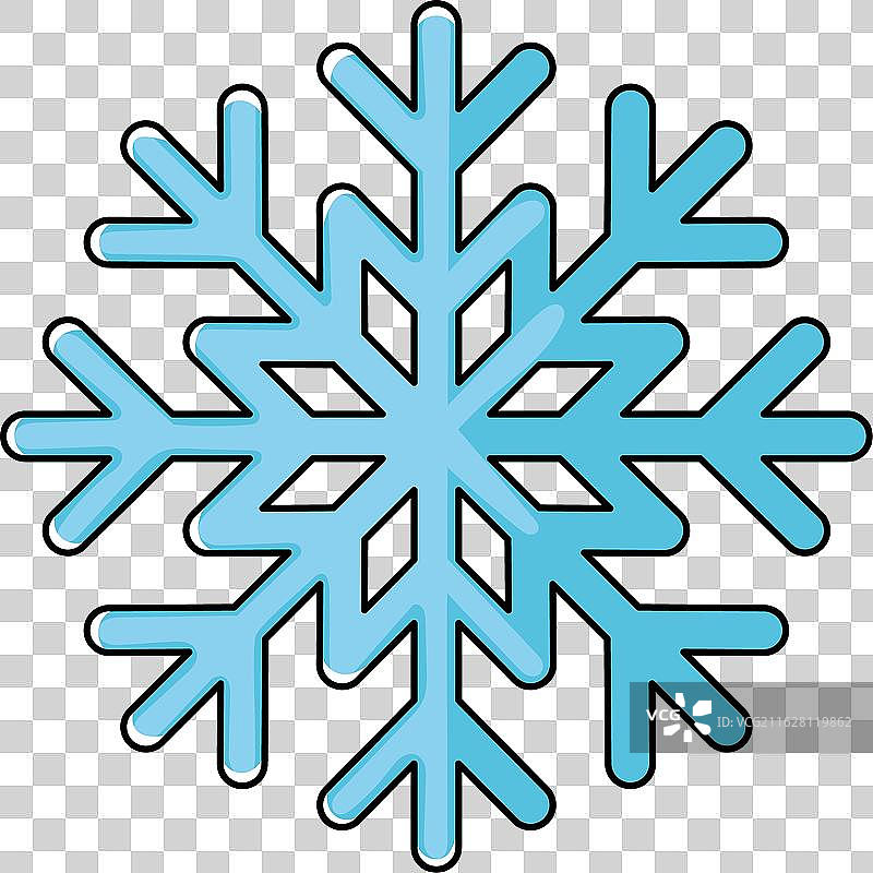 蓝色雪花冬季节日装饰图片素材