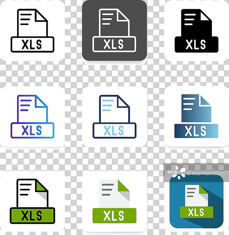 xls文档文件图标，表格符号图片素材