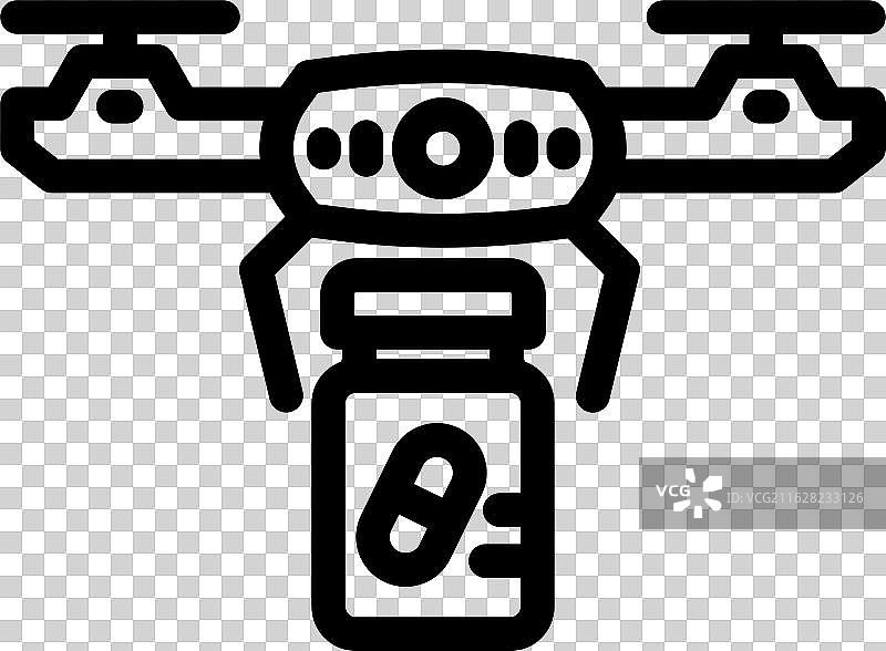 药剂师处方配送线条图标图片素材