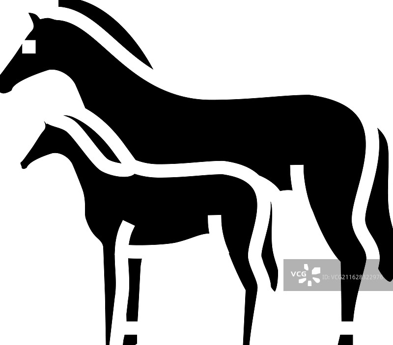 马驹育种字形图标图片素材