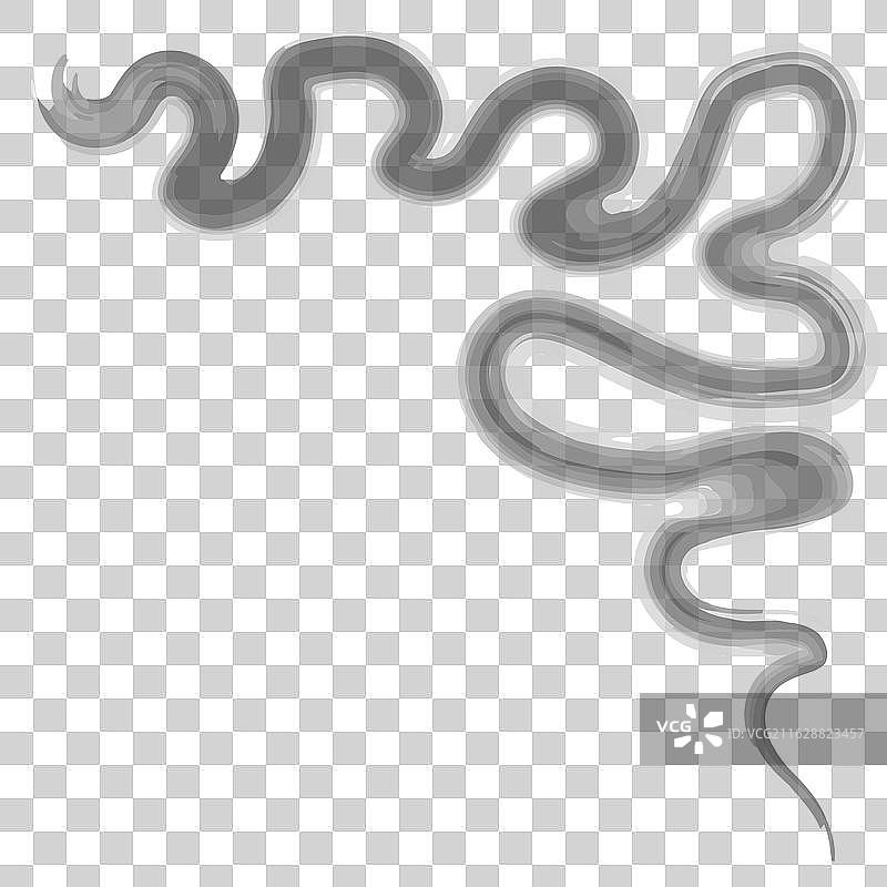 黑色水彩图案，孤立在白色背景上图片素材