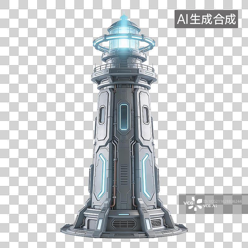 【AI数字艺术】未来风格塔状建筑图片素材