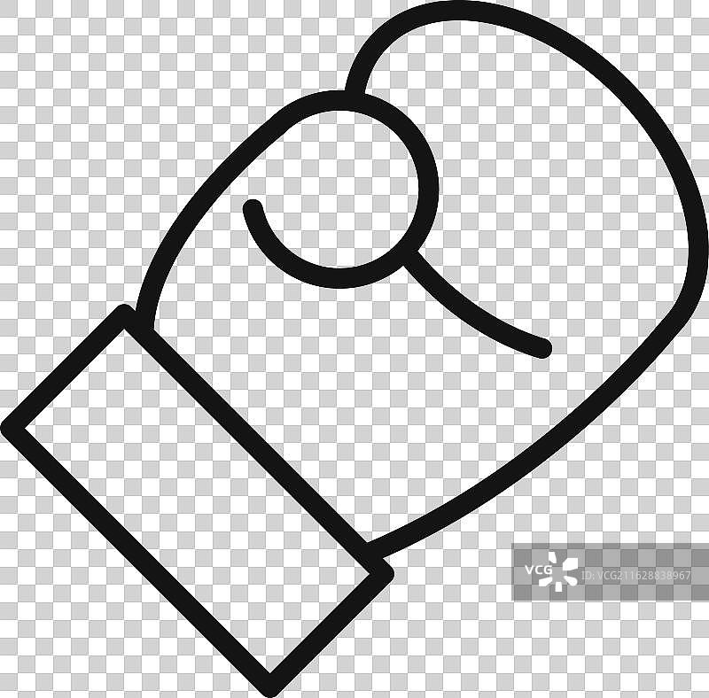白色背景上的拳击手套图标符号图片素材
