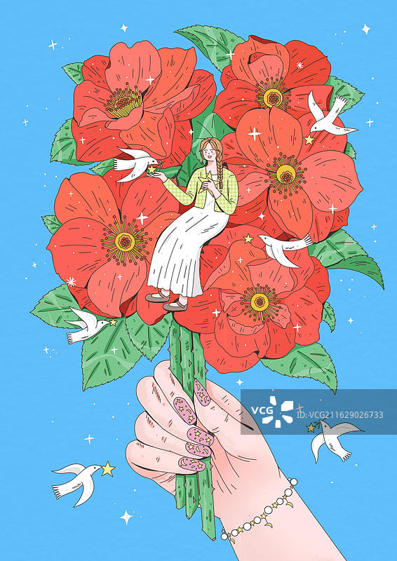 春天里的自己图片素材