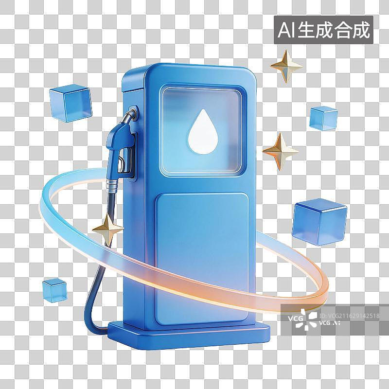 【AI数字艺术】加油机加油站能源设备素材图片素材