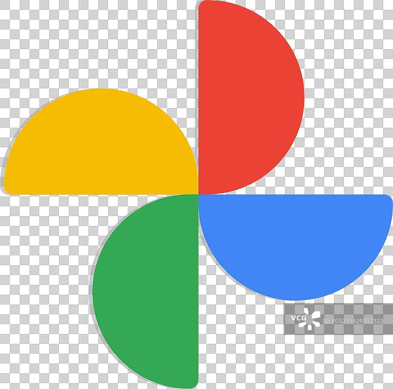 谷歌照片高分辨率透明标志图片素材