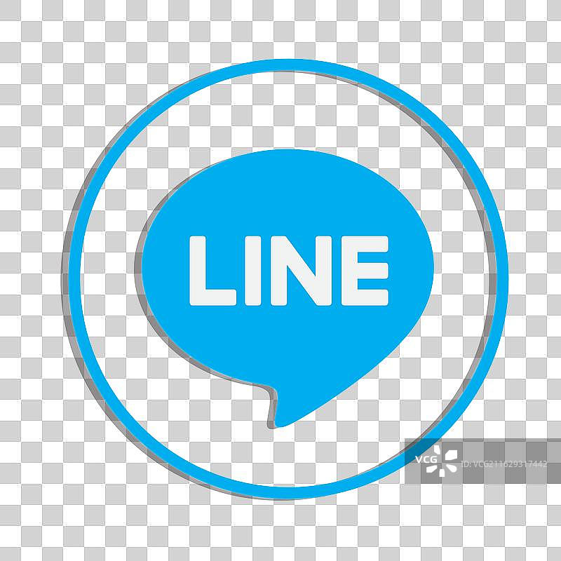 line应用官方图标，采用独特的蓝色图片素材