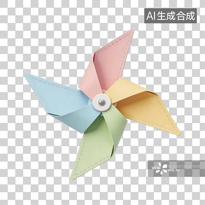 【AI数字艺术】纸风车插画图片素材