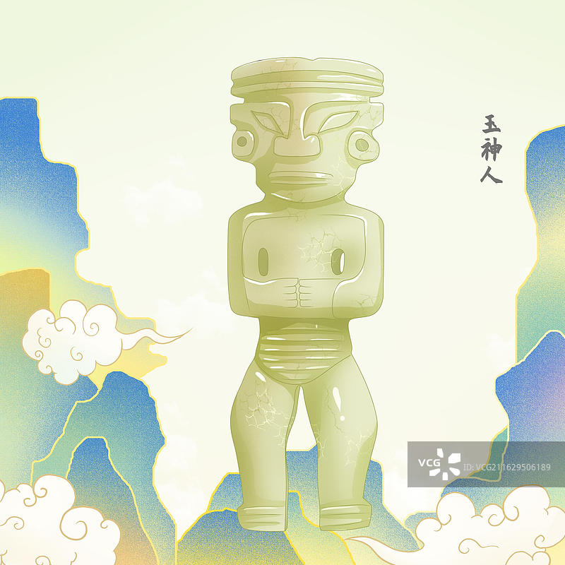 上海博物馆玉神人图片素材