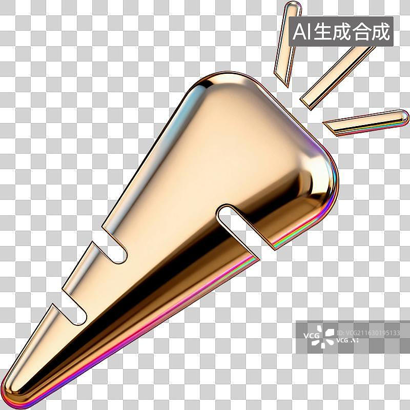 【AI数字艺术】金色胡萝卜造型装饰品图片素材