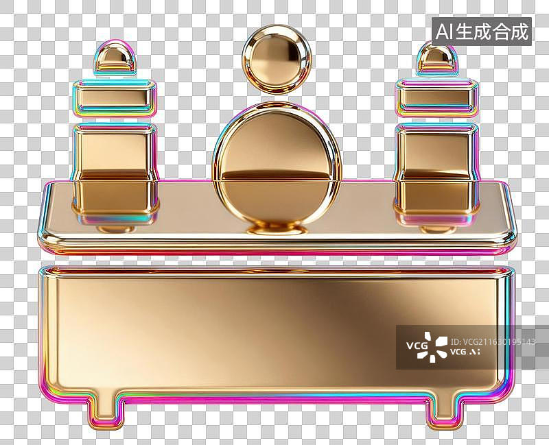 【AI数字艺术】金色奖杯设计图图片素材