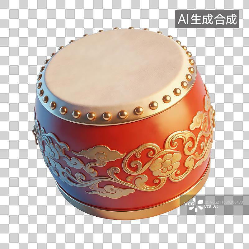 【AI数字艺术】红鼓节日插画图片素材